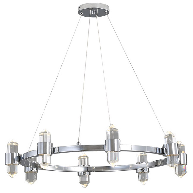  Crystal Ring Chandelier Chromium     | Loft Concept 