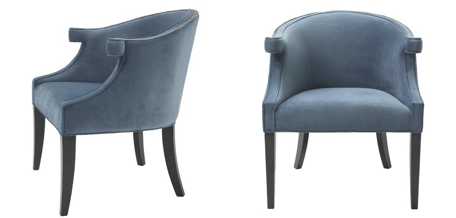 Кресло Eichholtz Chair Margaux blue - фото