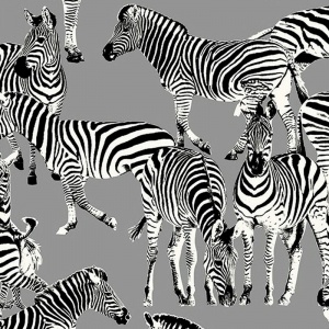 Обои ручная роспись Zebras Mid Grey
