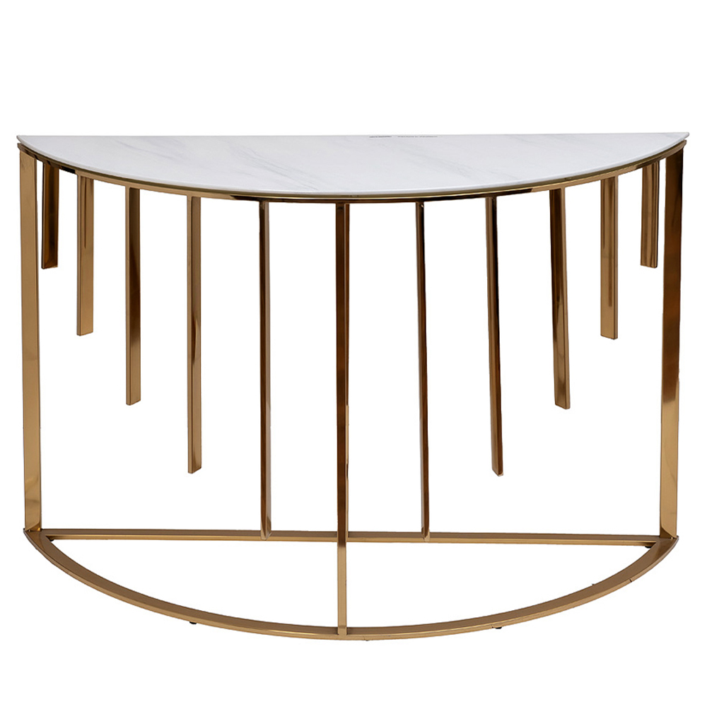 Консоль приставная полукруглая на основании золотого цвета Interior Accent 83600₽