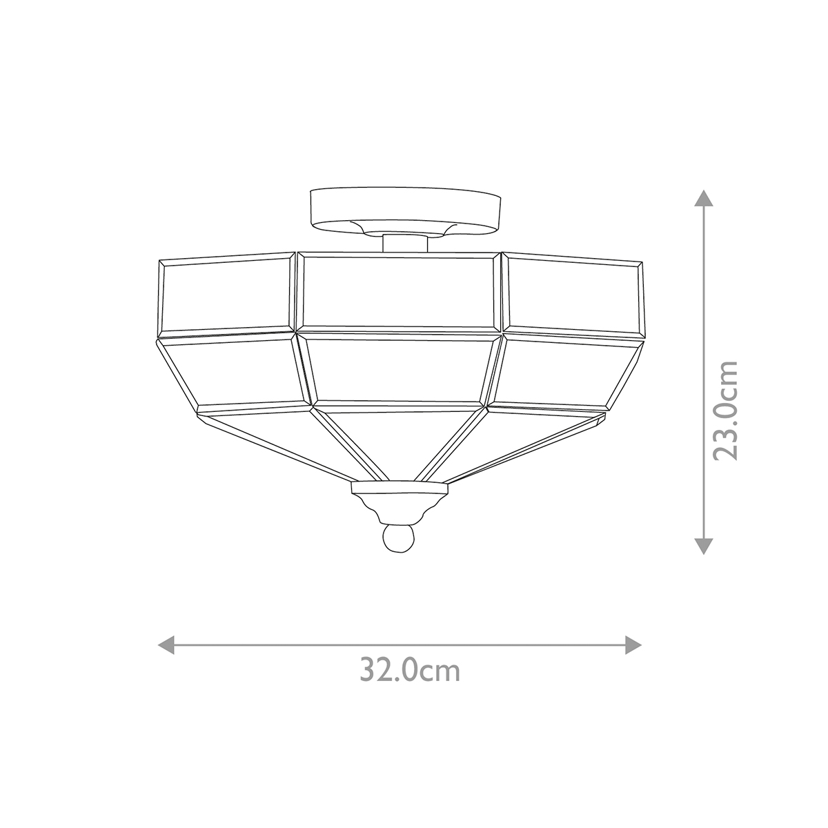Потолочный светильник шестигранной формы с прозрачными стеклянным плафоном Elstead Lighting в Москве
