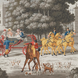 Обои ручная роспись La Chasse de Compiègne Jacquemart on Eau Forte