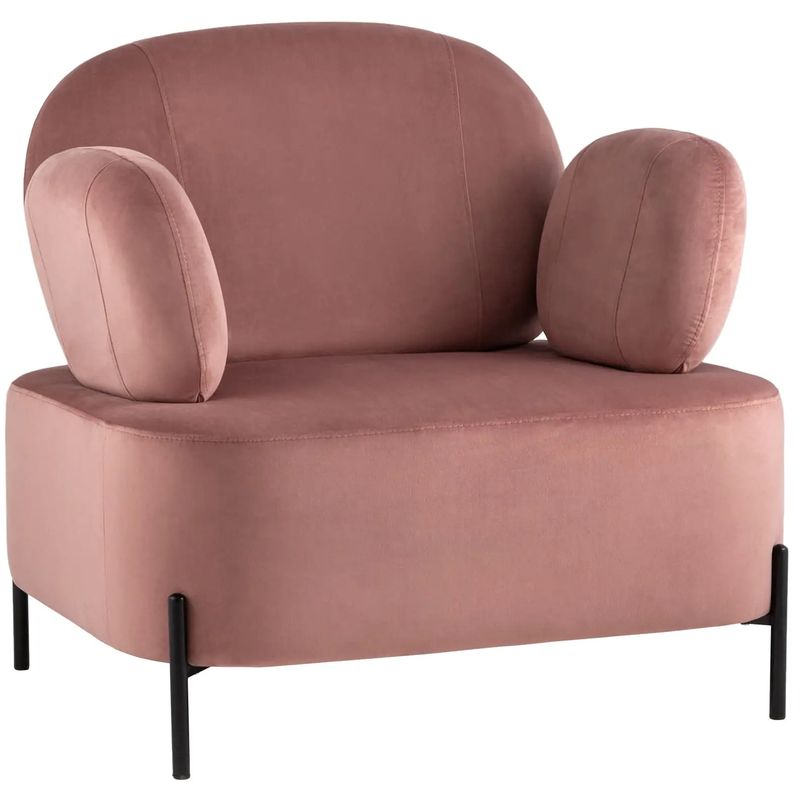 

Кресло Color Block пыльно-розовый велюр