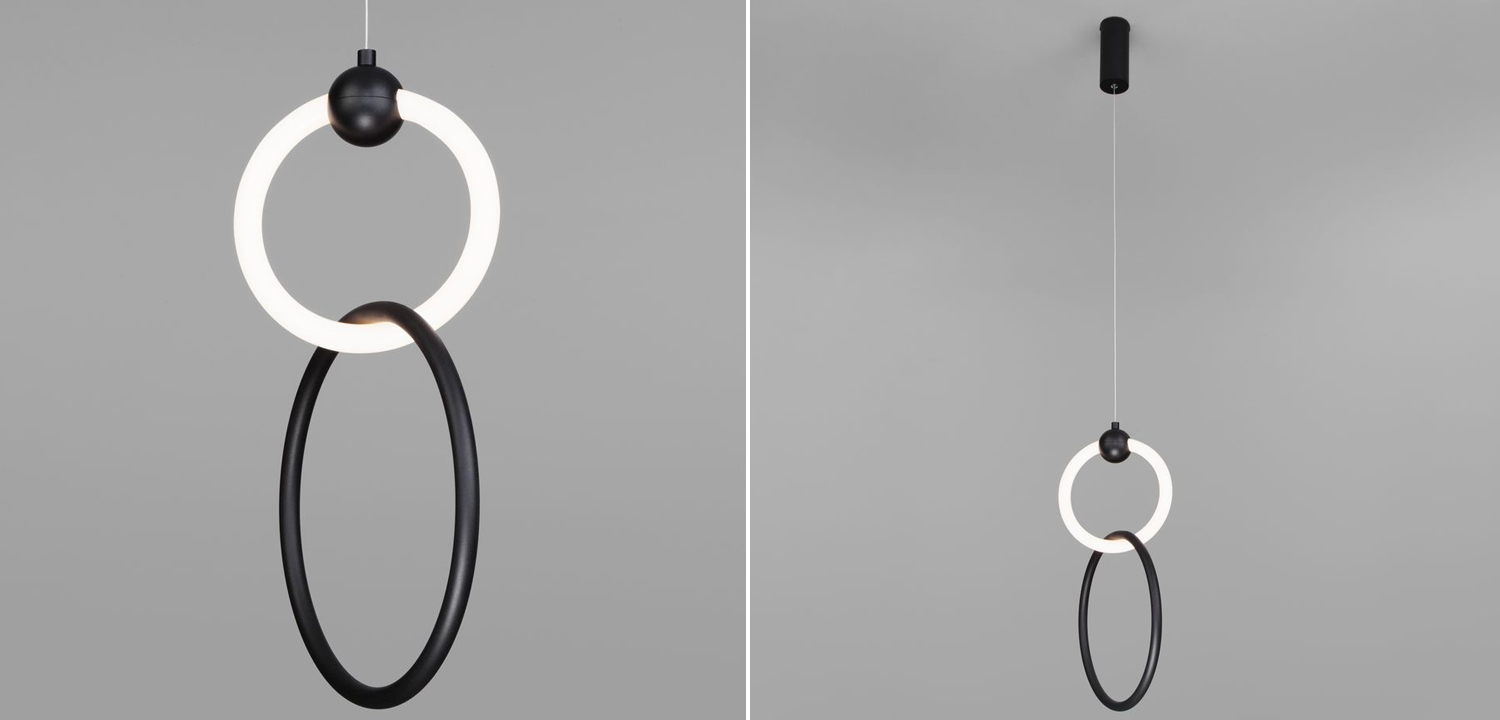 Подвесной светильник double RING LIGHT - фото