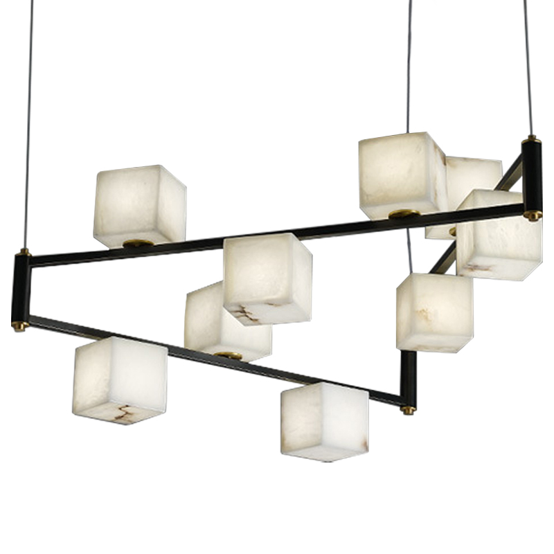  Marble Cubes Modern Light Chandelier 9    Bianco     | Loft Concept 