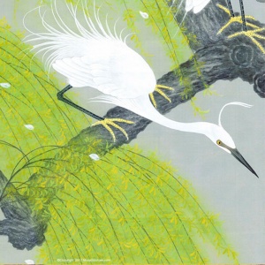 Обои ручная роспись Herons & Willows Spring