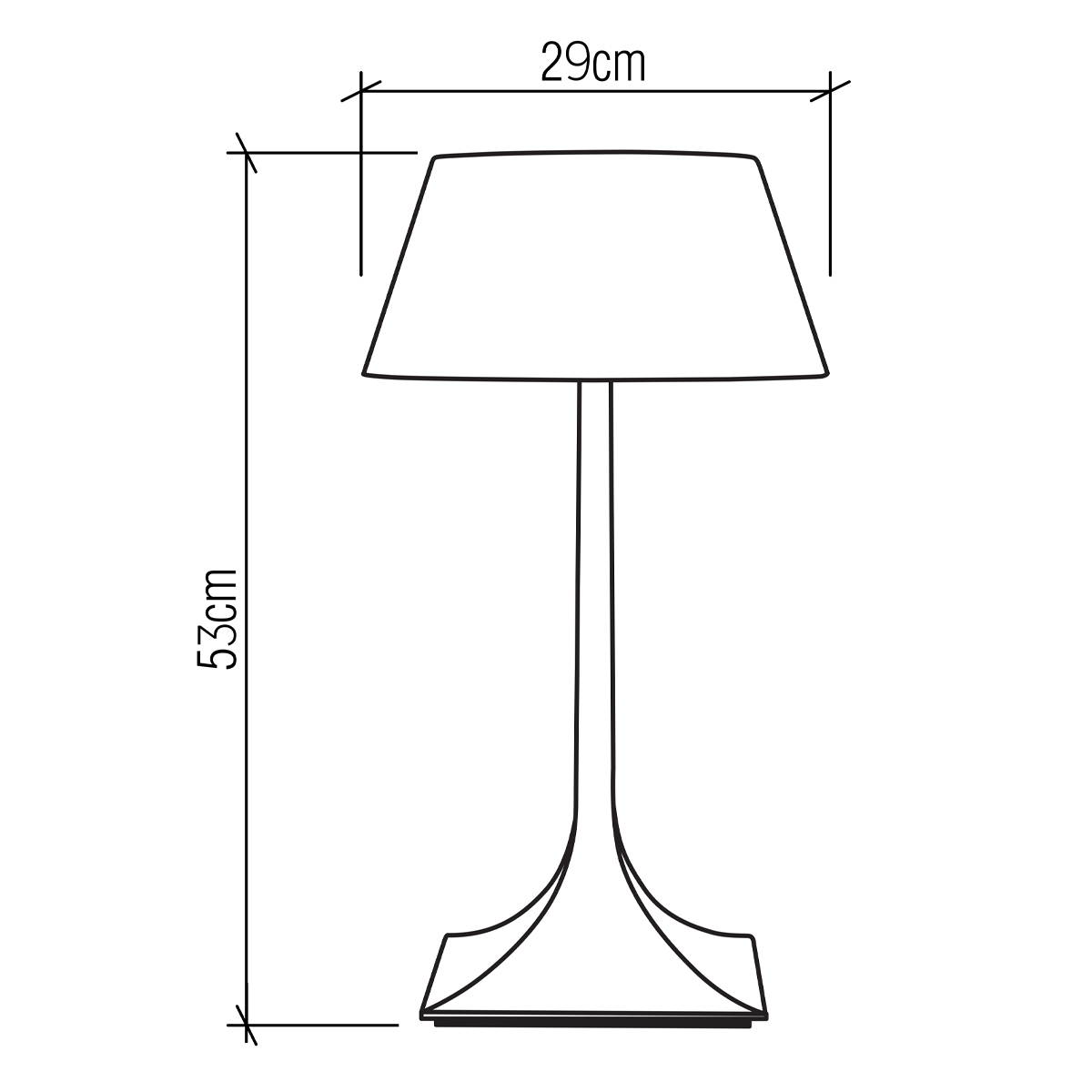Настольная лампа со скошенным конусовидным абажуром и фигурной ножкой в цвете тик Accord Lighting в Москве