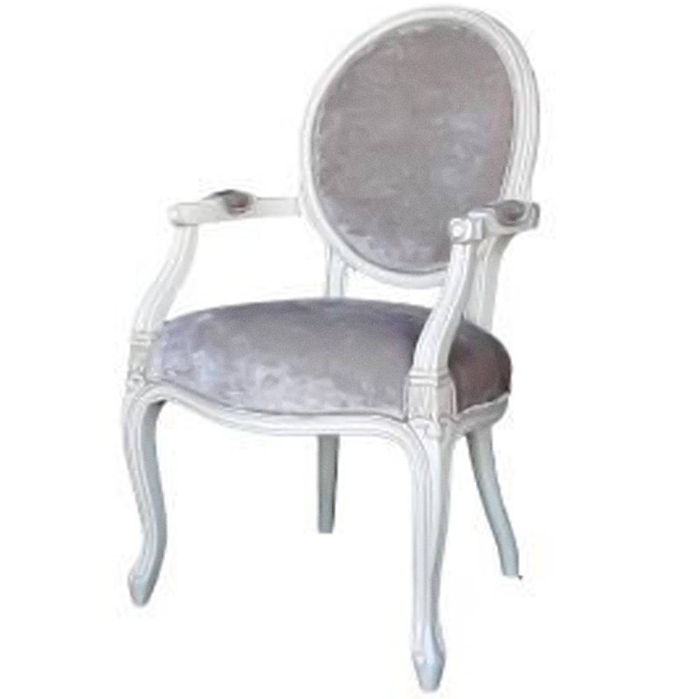 Стул с подлокотниками и круглой спинкой Velor French Seating Chair 63700₽