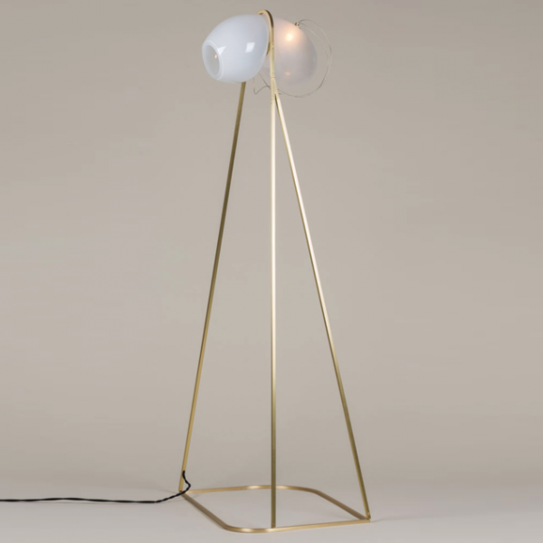  White glass trap floor lamp  ̆    | Loft Concept 
