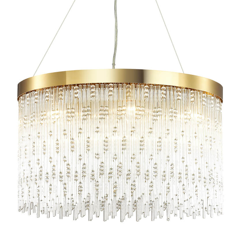  Hailstorm Rain Kerri Chandelier gold 60  (Transparent)    | Loft Concept 