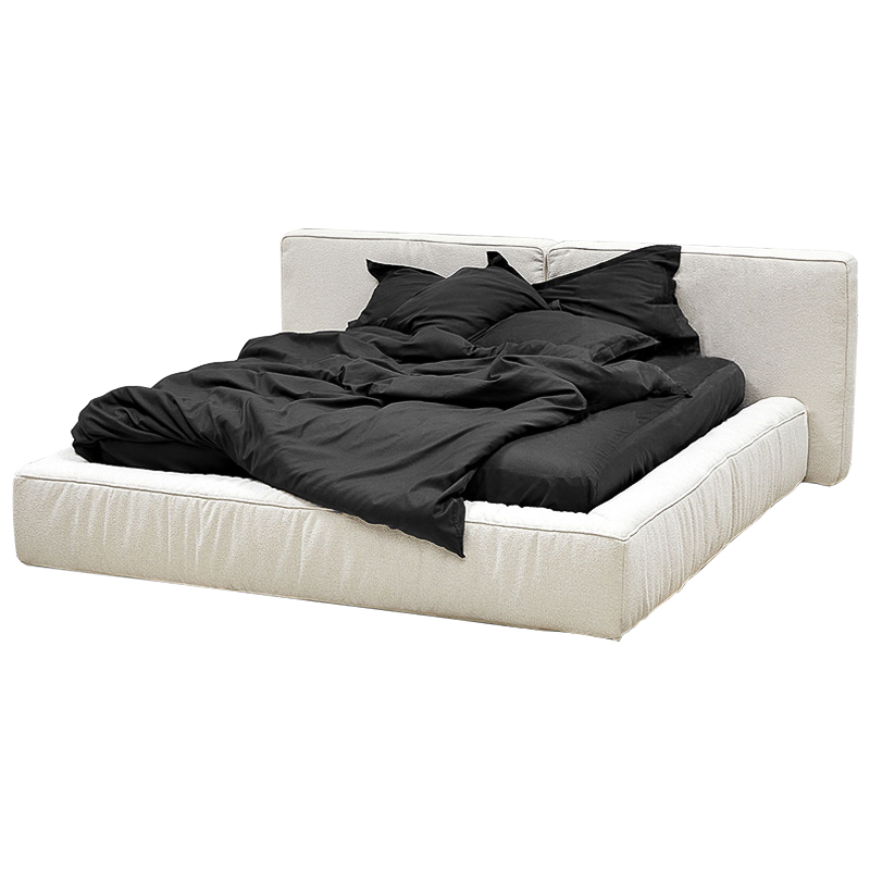 Кровать двуспальная с подъёмным механизмом Madelyn Bed White