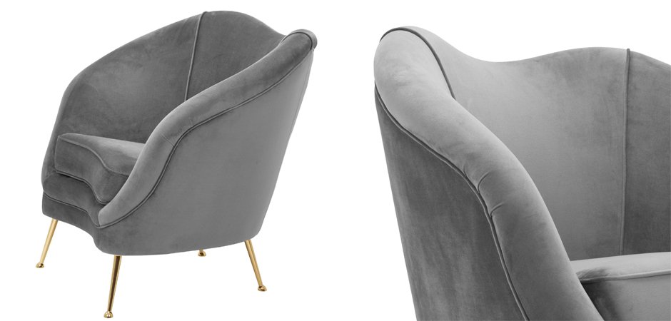 Кресло Eichholtz Chair Cambiano Grey - фото