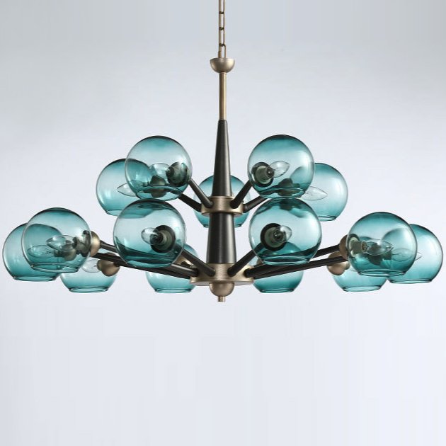  Thalia chandelier Blue glass 15  -    | Loft Concept 