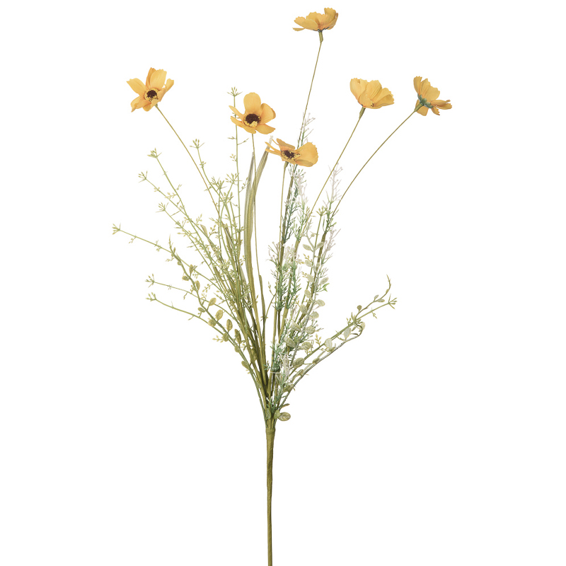 

Декоративный искусственный цветок Ромашка полевая желтая