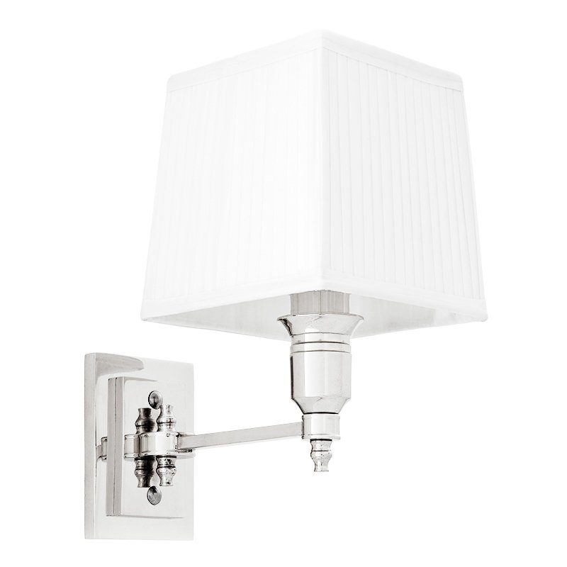  Wall Lamp Lexington Single Nickel+White     | Loft Concept 