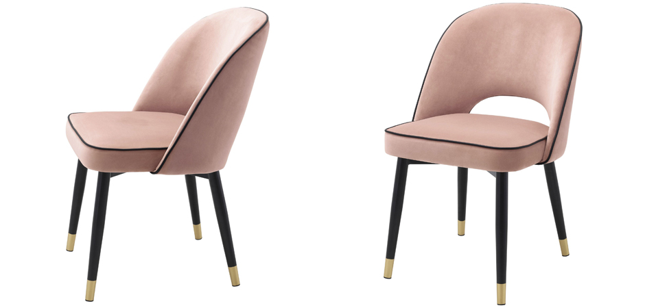 Комплект из двух стульев Eichholtz Dining Chair Cliff set of 2 nude - фото