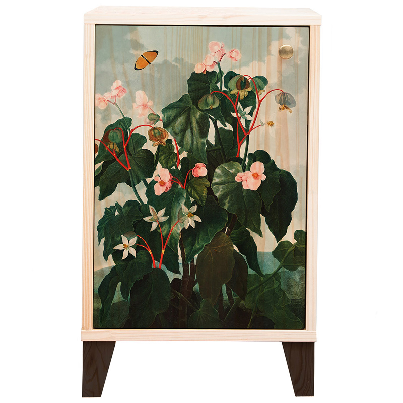     Floral Print Nighstand Natural      | Loft Concept 