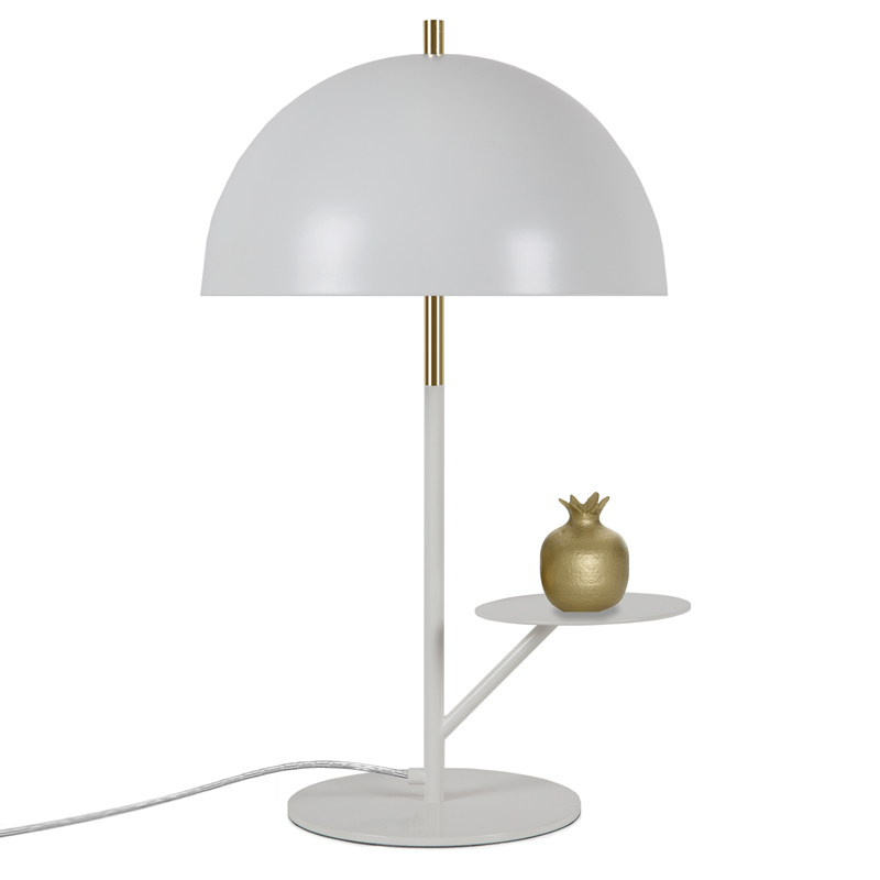 Настольная лампа Table lamp Butler WHITE Латунь Белый в Москве | Loft Concept 