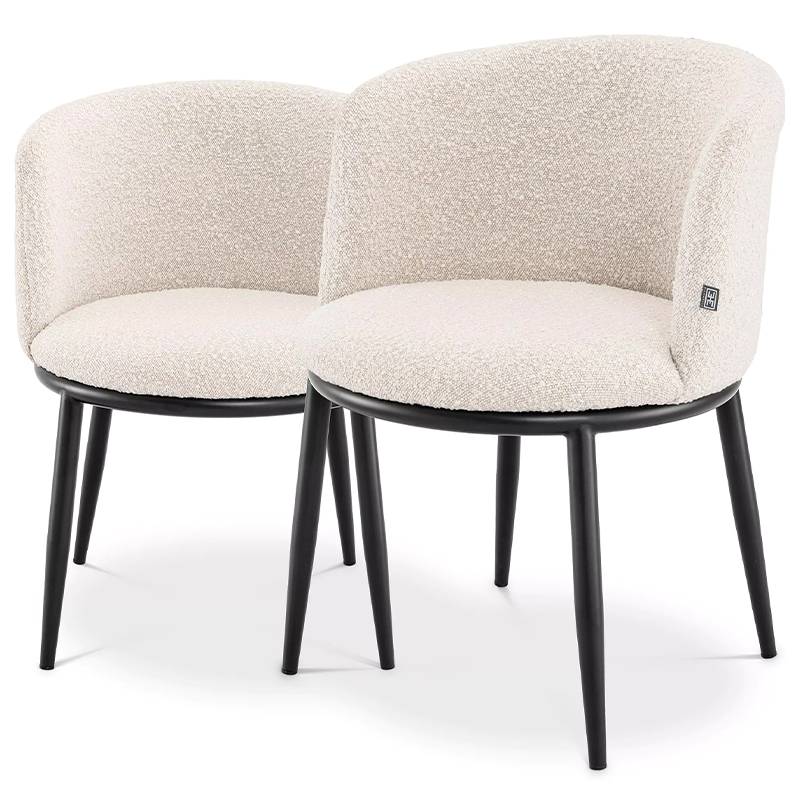     Eichholtz Dining Chair Filmore Set of 2 Boucle Cream     | Loft Concept 