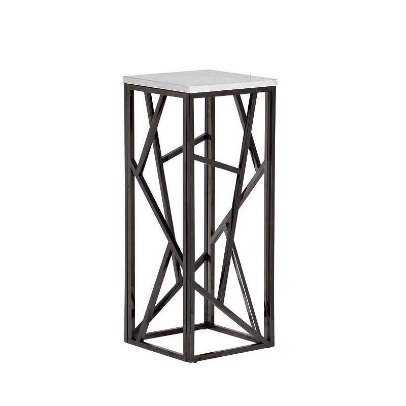  Serene Furnishing Dark Chrome Marble Top stand     | Loft Concept 