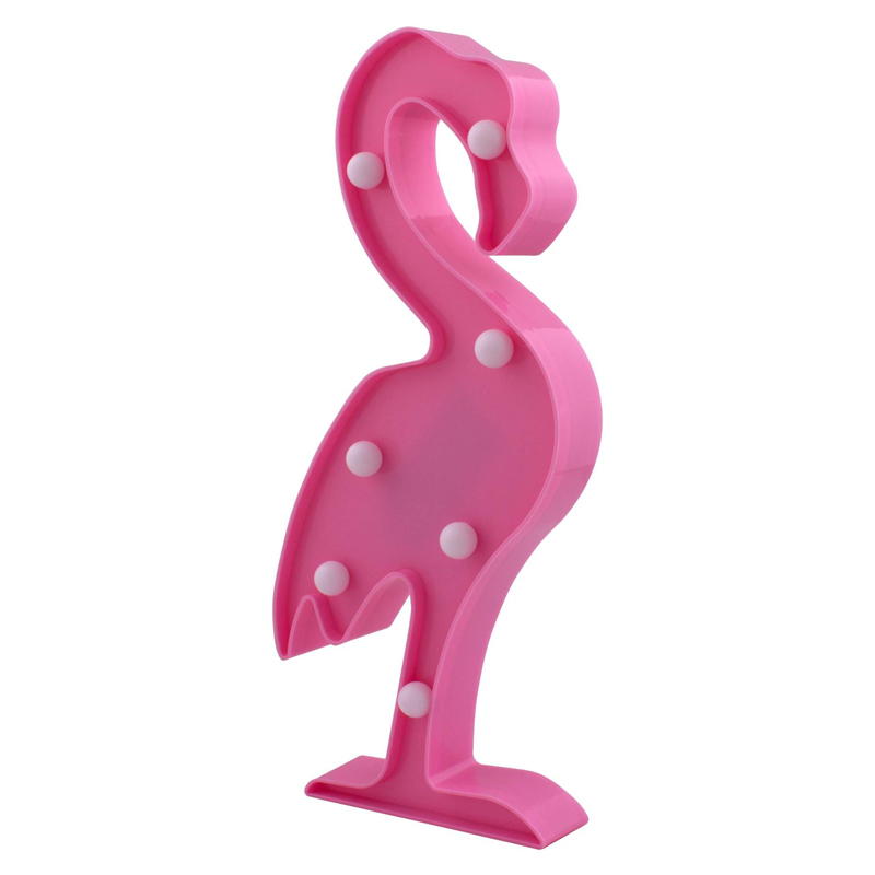 

Настольная лампа Розовый фламинго на 7 лампа