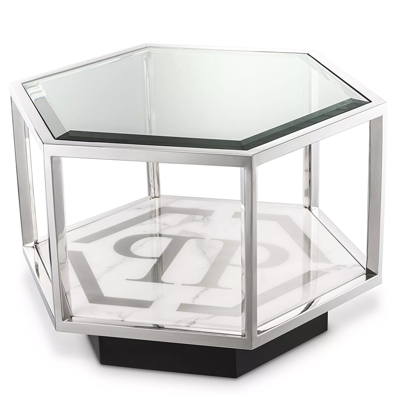   Philipp Plein Side Table Falcon View Chrome    Bianco       | Loft Concept 