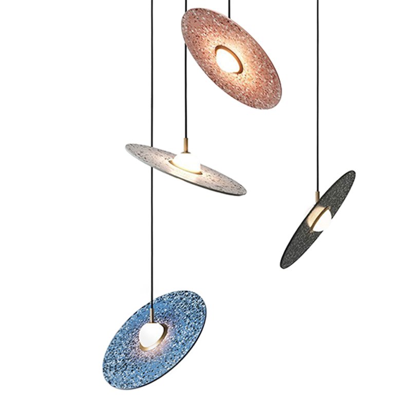   Stone Disc Haning Pendant     (Rose)   | Loft Concept 