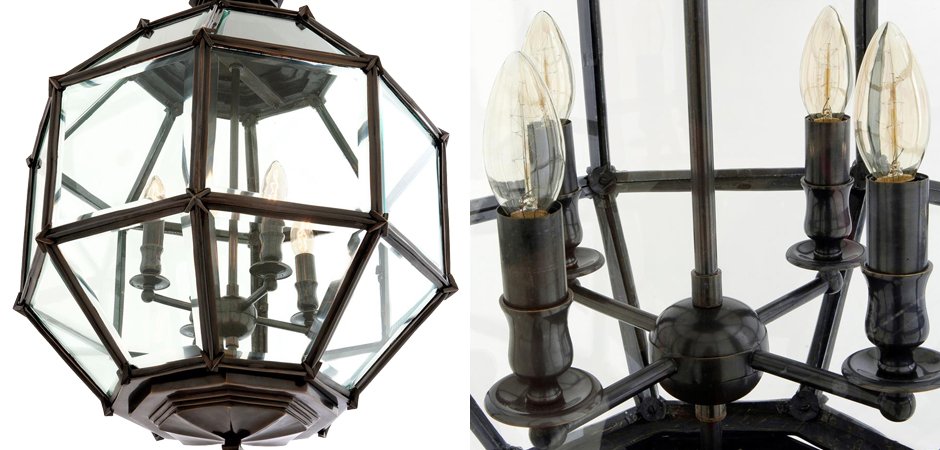 Люстра Lantern Owen Bronze M - Loft-Concept в Москве