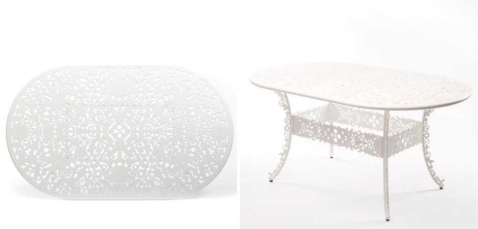 Обеденный стол Industry Collection ALUMINIUM OVAL TABLE – WHITE - фото