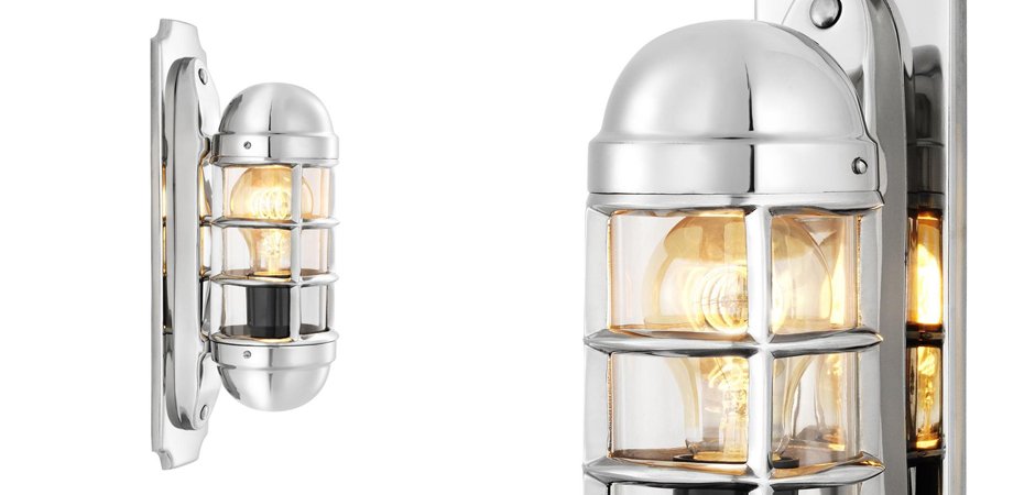 Бра Eichholtz Wall Lamp Le Caprice Nickel - Loft-Concept в Москве