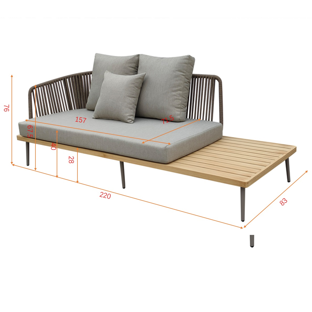 Диван трехместный уличный Street Comfort серый в Москве