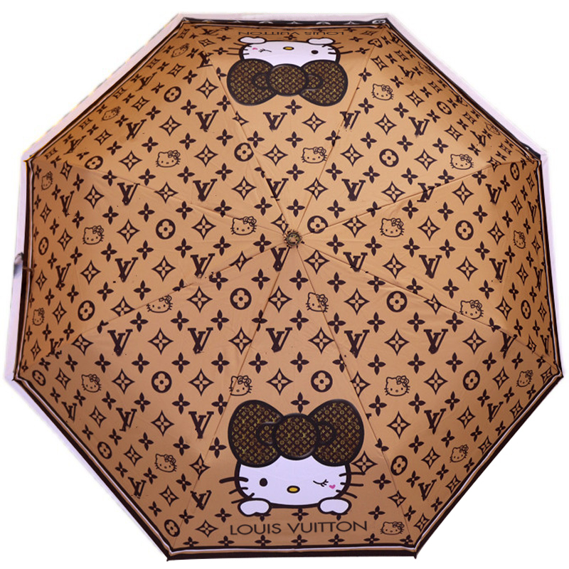 Зонт раскладной LOUIS VUITTON дизайн 009 Коричневый цвет