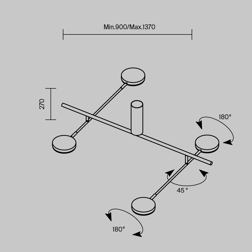Потолочный светильник Fad 3000К 26Вт в Москве