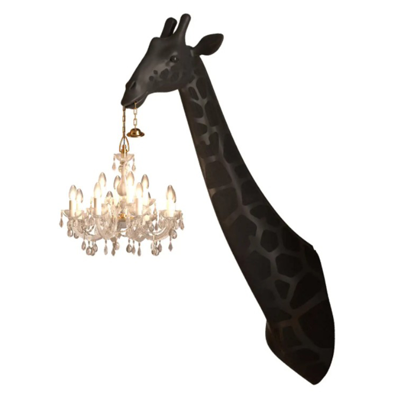    Black Giraffe Wall Lamp Sconce Chandalier    | Loft Concept 