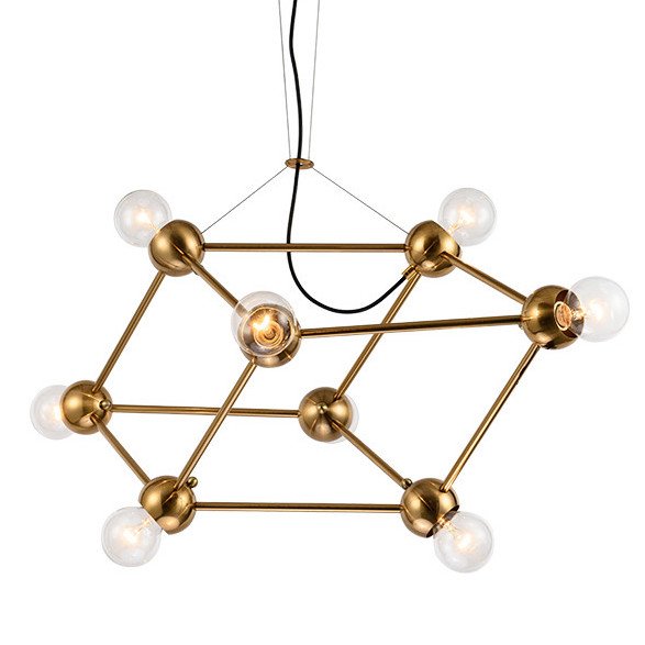  Molecule Gold Chandelier    | Loft Concept 