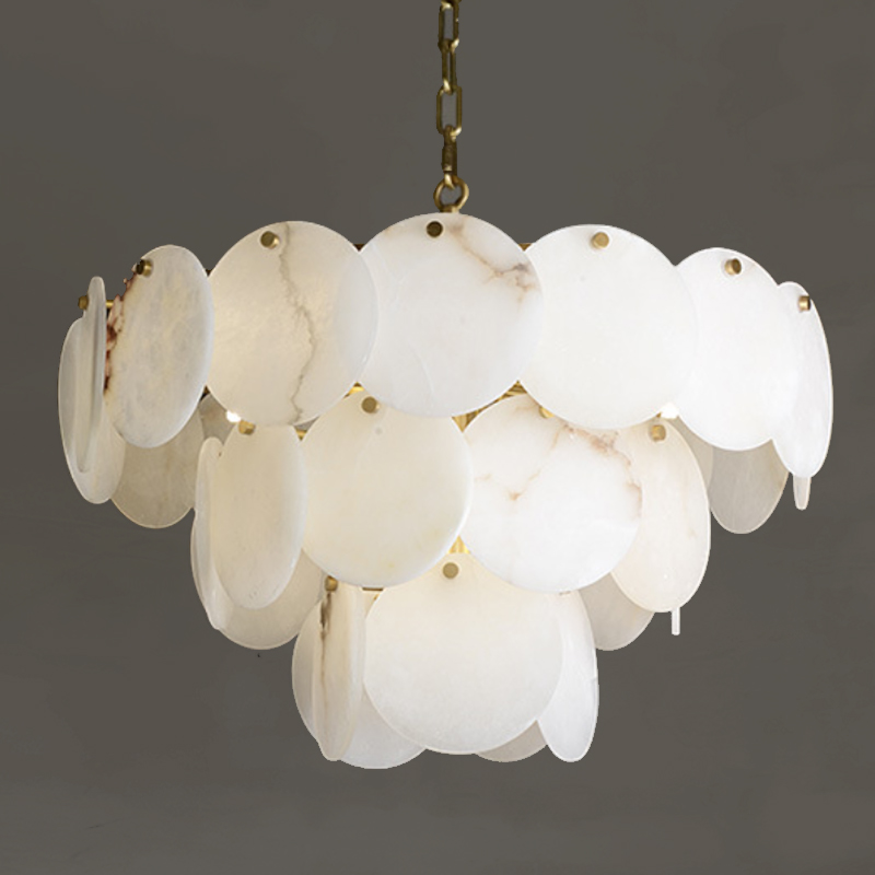  Letizia Marble Three Tiered Chandelier    Bianco   | Loft Concept 