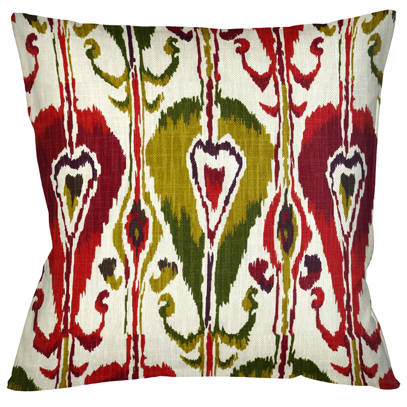 

Декоративная подушка Ikat Pattern Красно-белая