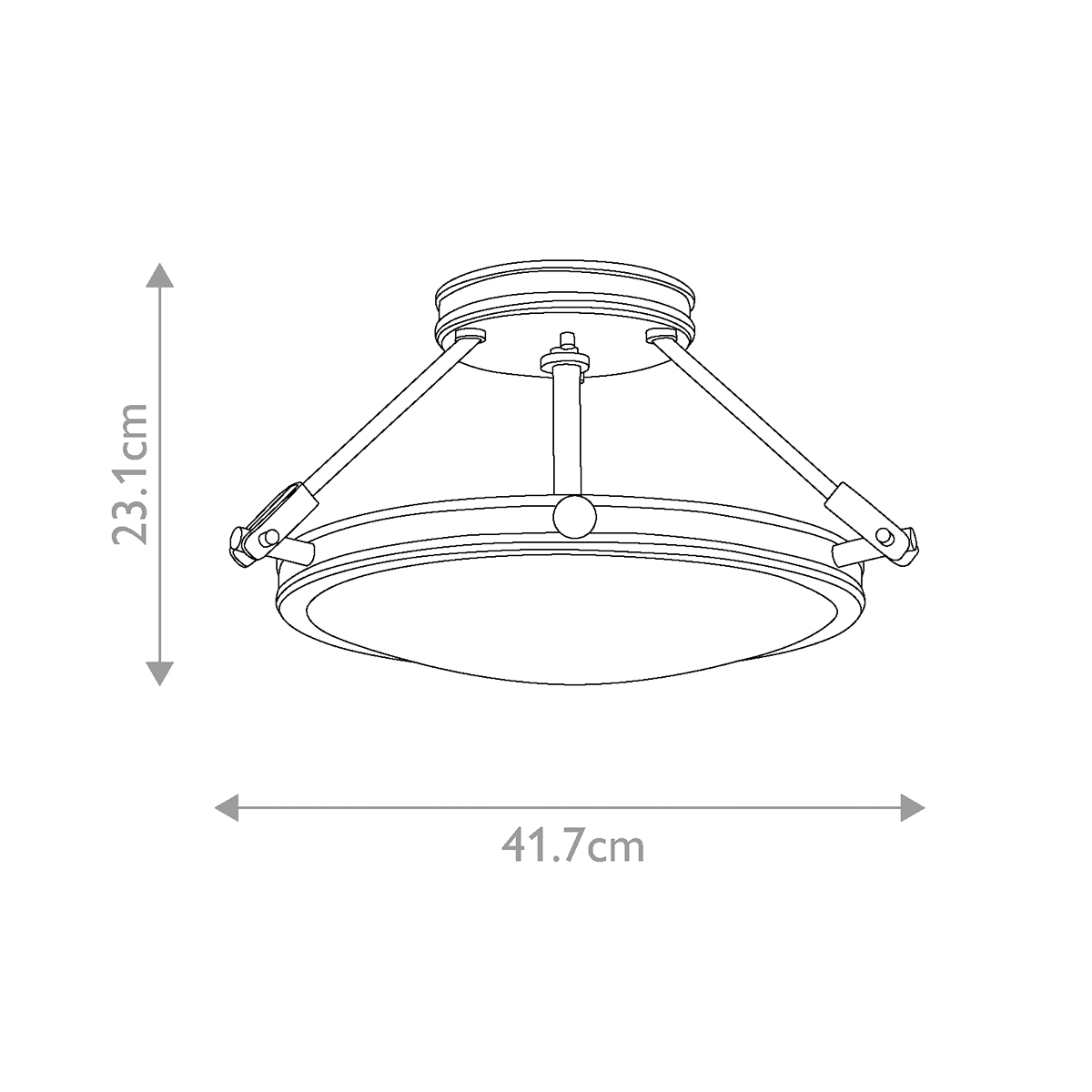 Потолочный светильник цвета латунь с плоским круглым плафоном Hinkley в Москве