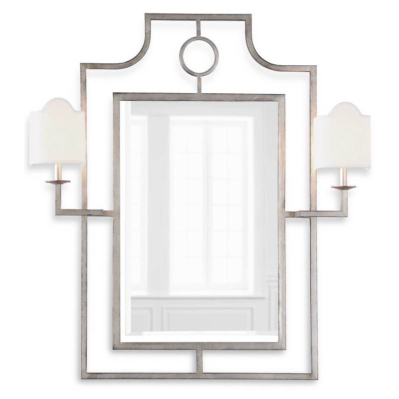    Mirror with Sconces Dairile Silver    | Loft Concept 
