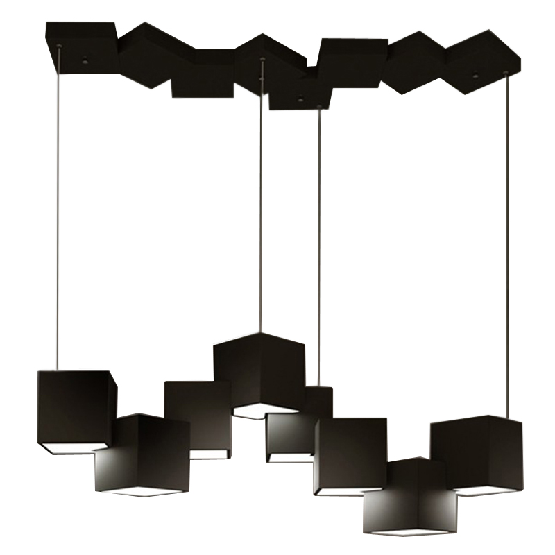 

Дизайнерский светодиодный светильник Черный Eight Squares Lamp