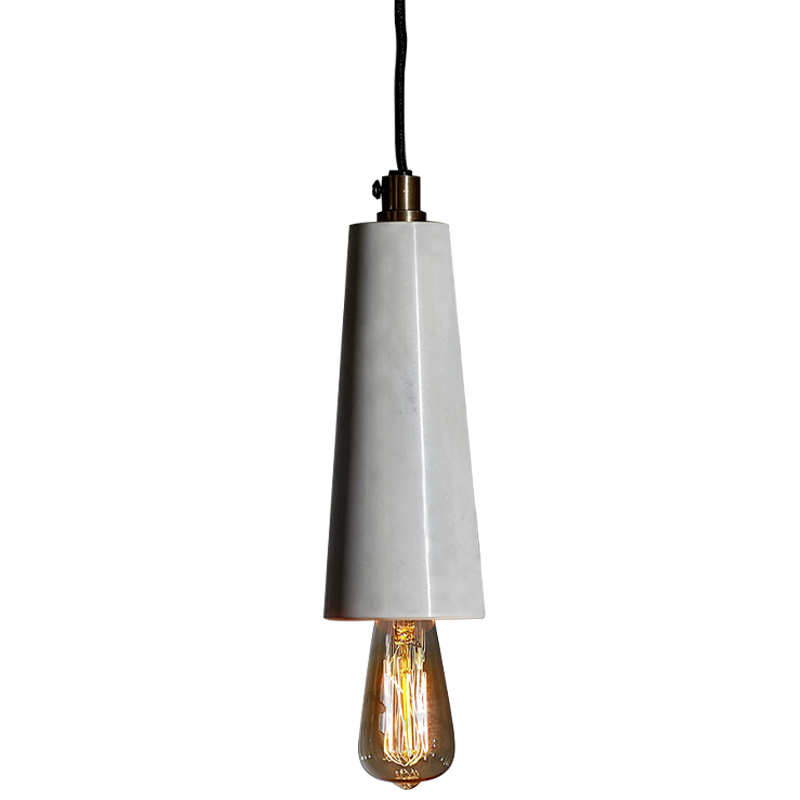   Shaw Cone Marble Hanging Lamp    Bianco   | Loft Concept 