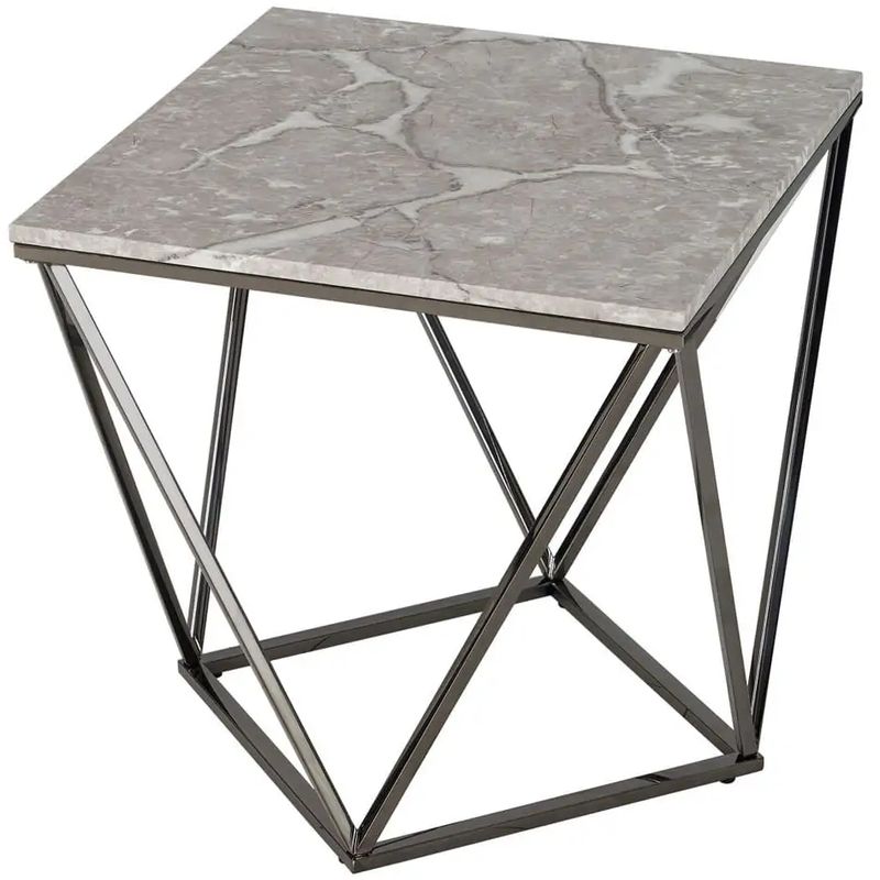 Приставной стол Kovaldzhi Collection Frame Geometry Dark Chrome Бежево-серый Белый Мрамор Bianco Темный хром Приставной стол Kovaldzhi Collection Frame Geometry Dark Chrome Бежево-серый Белый Мрамор Bianco Темный хром в Москве | Loft Concept