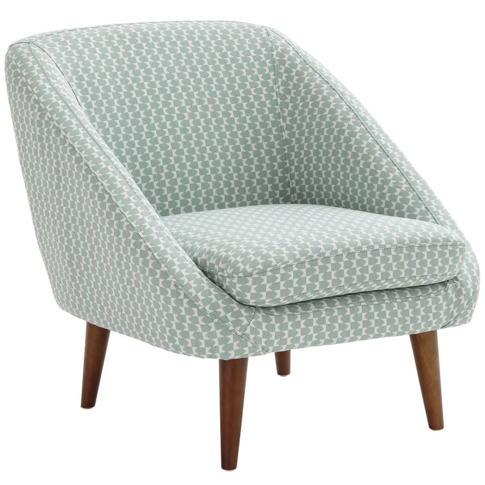 

Кресло светло-бирюзовое с принтом Pauley Light Turquoise Armchair