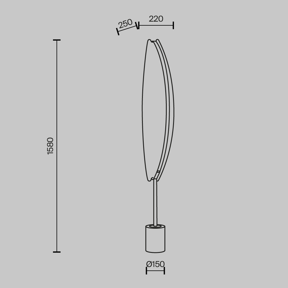 Напольный торшер светодионый Breeze 3000К 33Вт в Москве