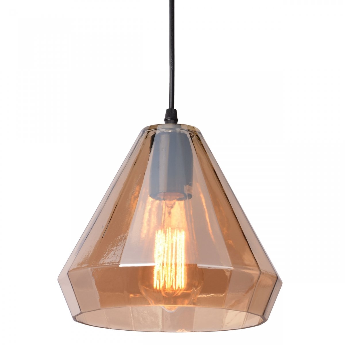 

Подвесной светильник faceted cone Amber glass pendant lamp