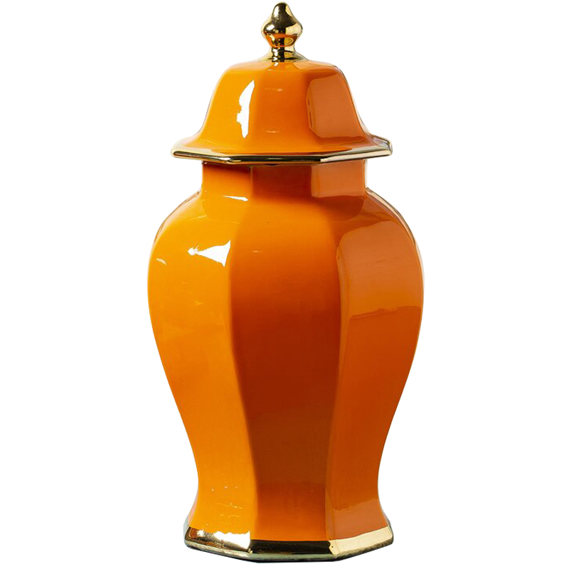 

Китайская чайная ваза с крышкой Оранжевый цвет