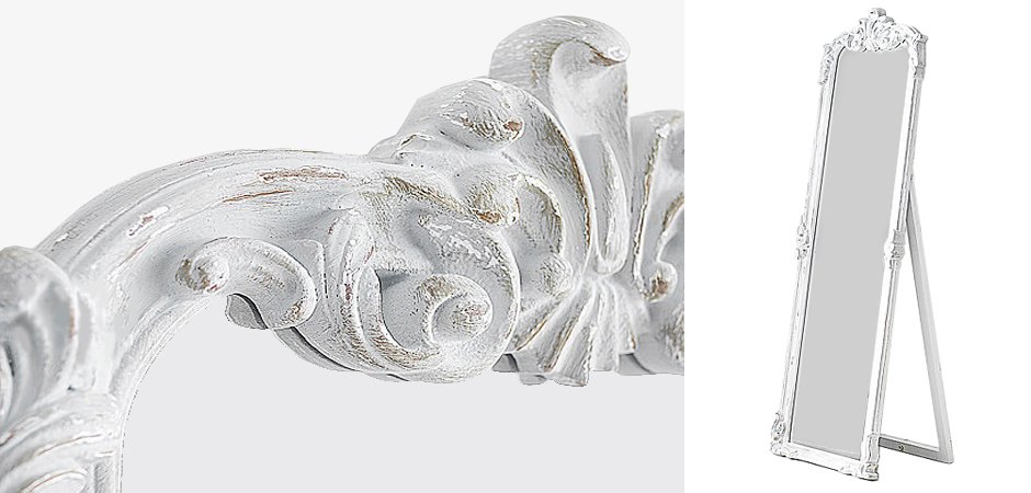Напольное зеркало Valensole White vintage Напольное зеркало Valensole White vintage - Loft-Concept в Москве