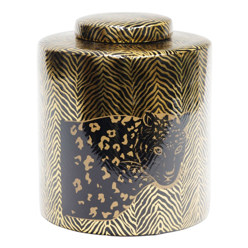  Leopard Vase black and gold 25     | Loft Concept 
