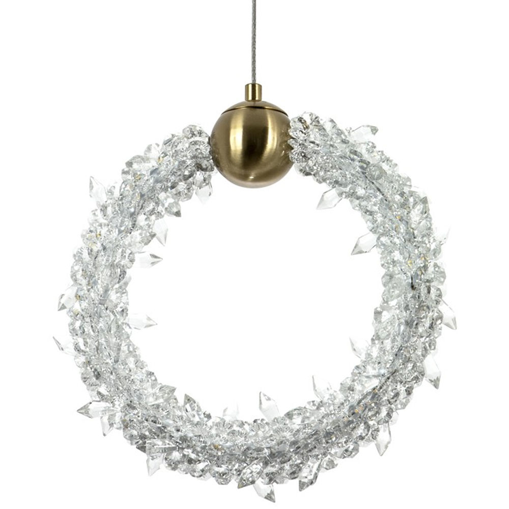 

Подвесной светильник кольцо украшенный кристаллами из хрусталя Gilbertine Crystals Ring Hanging Lamp
