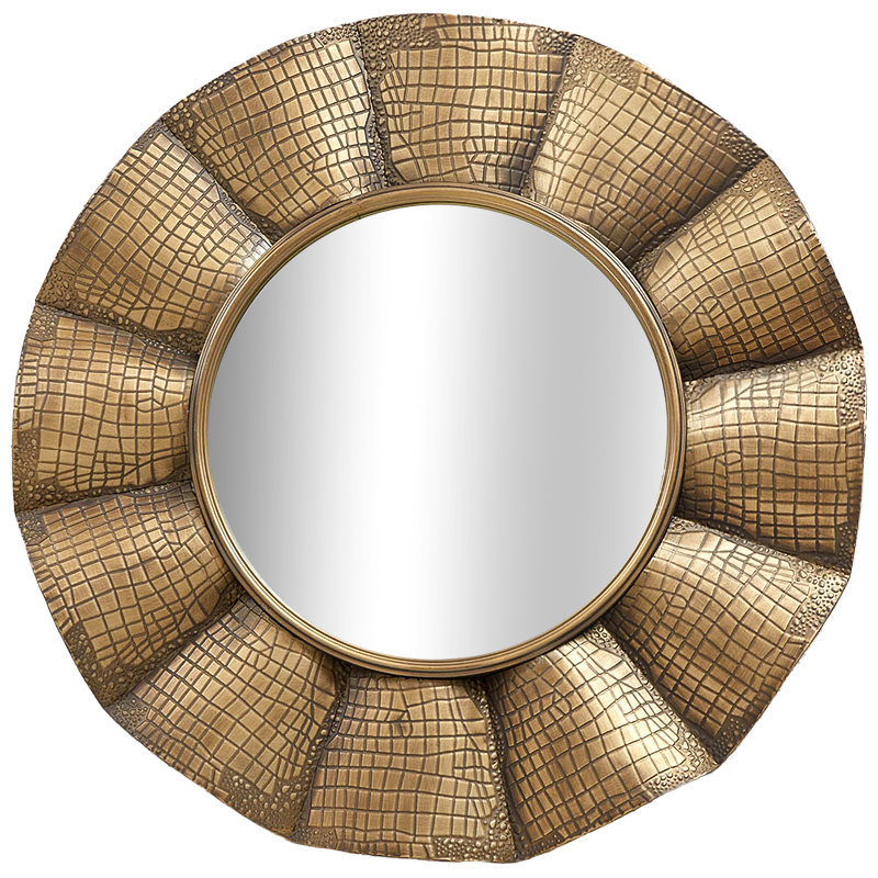   Aguirre Round Brass Mirror     | Loft Concept 